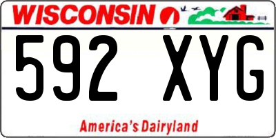 WI license plate 592XYG