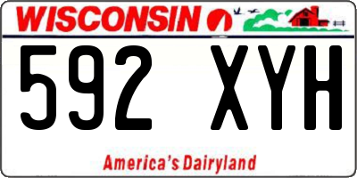 WI license plate 592XYH
