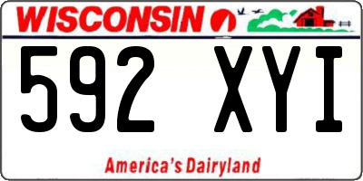 WI license plate 592XYI