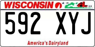 WI license plate 592XYJ