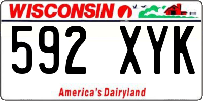 WI license plate 592XYK