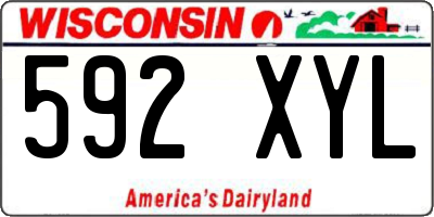 WI license plate 592XYL