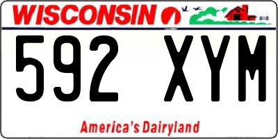 WI license plate 592XYM
