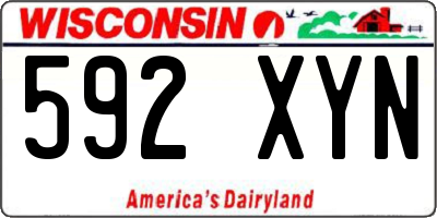 WI license plate 592XYN