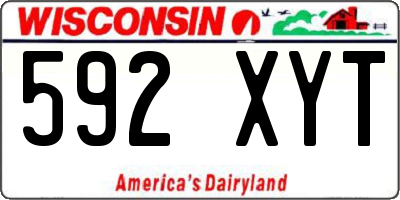 WI license plate 592XYT