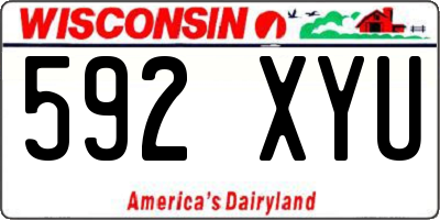 WI license plate 592XYU