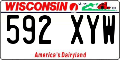 WI license plate 592XYW