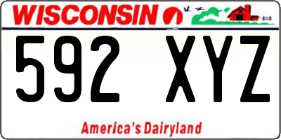 WI license plate 592XYZ