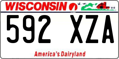 WI license plate 592XZA