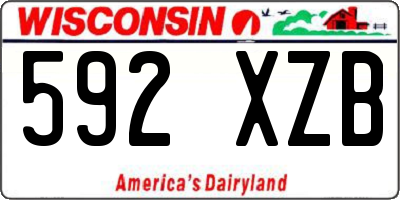 WI license plate 592XZB