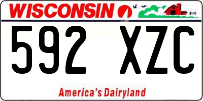 WI license plate 592XZC