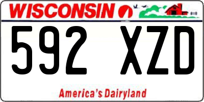 WI license plate 592XZD