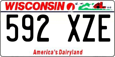 WI license plate 592XZE