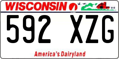 WI license plate 592XZG