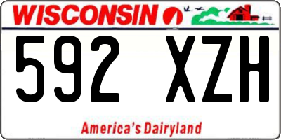 WI license plate 592XZH