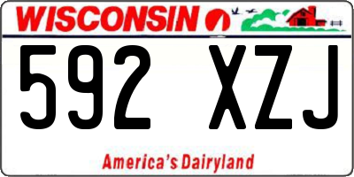 WI license plate 592XZJ