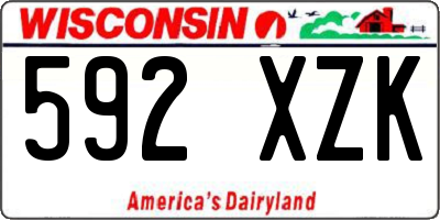 WI license plate 592XZK