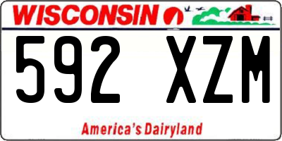 WI license plate 592XZM
