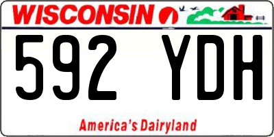 WI license plate 592YDH