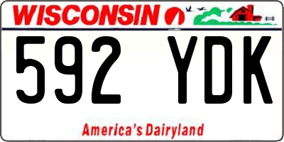 WI license plate 592YDK