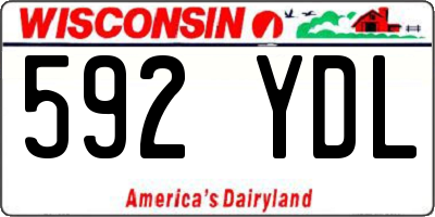 WI license plate 592YDL