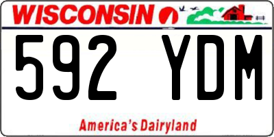WI license plate 592YDM