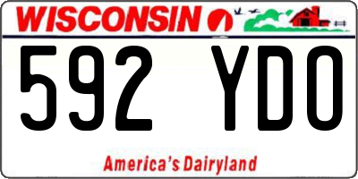 WI license plate 592YDO