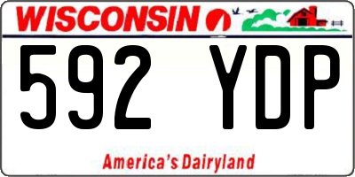 WI license plate 592YDP