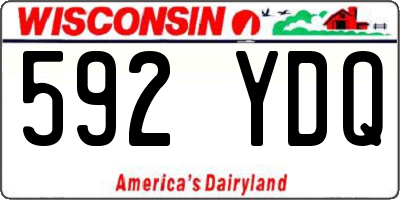 WI license plate 592YDQ