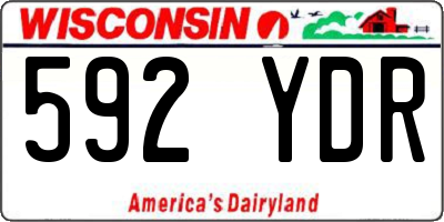 WI license plate 592YDR