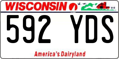 WI license plate 592YDS