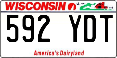WI license plate 592YDT