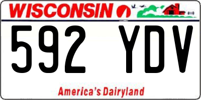 WI license plate 592YDV