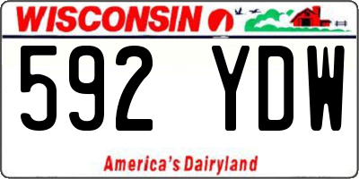 WI license plate 592YDW