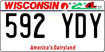 WI license plate 592YDY