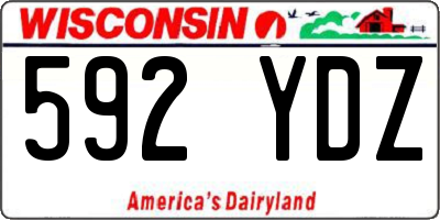 WI license plate 592YDZ