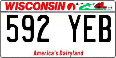 WI license plate 592YEB