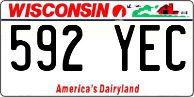 WI license plate 592YEC