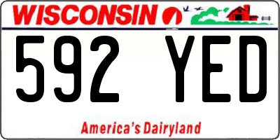 WI license plate 592YED
