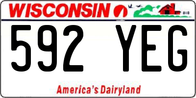 WI license plate 592YEG