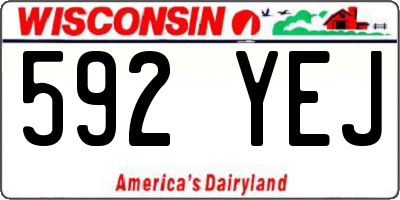 WI license plate 592YEJ