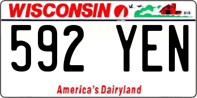 WI license plate 592YEN