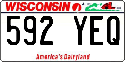 WI license plate 592YEQ