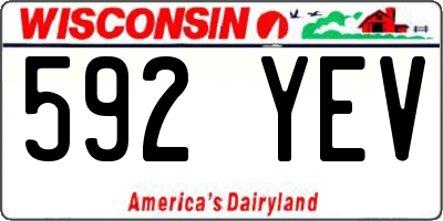 WI license plate 592YEV