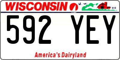WI license plate 592YEY