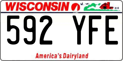 WI license plate 592YFE