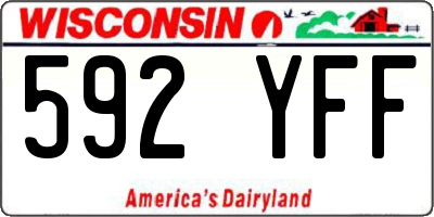 WI license plate 592YFF