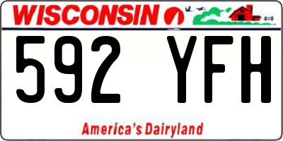 WI license plate 592YFH