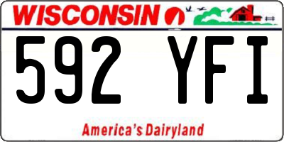 WI license plate 592YFI