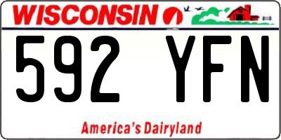 WI license plate 592YFN